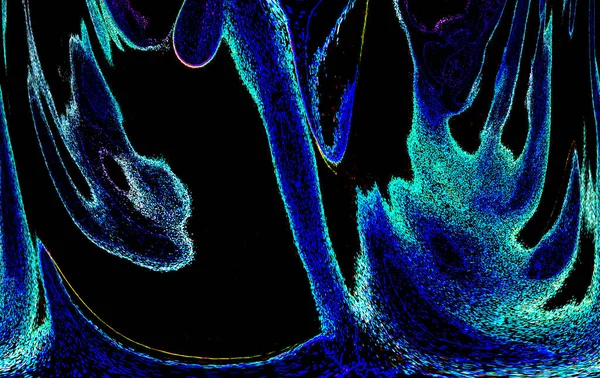 Neon parıltısı arka planı. Akan doku. Odaklanamayan kıvılcımlar. Bokeh parıltısı. Floresan moru. Mavi. Magenta. Pembe. Gradyan ışık. Parlak röfleler. Desen.