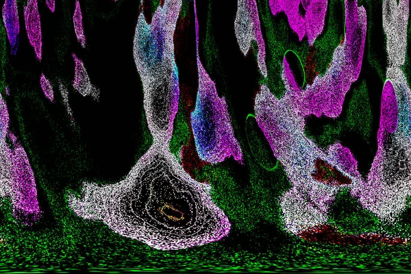 Neon parıltısı arka planı. Akan doku. Odaklanamayan kıvılcımlar. Bokeh parıltısı. Floresan moru. Mavi. Magenta. Pembe. Gradyan ışık. Parlak röfleler. Desen.