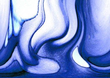 Alkol mürekkebinin sunduğu yüksek kaliteli akış sanatı tasarımcıya modern bir soyut arkaplan sağlar..