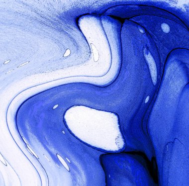 Alkol mürekkebinin sunduğu yüksek kaliteli akış sanatı tasarımcıya modern bir soyut arkaplan sağlar..