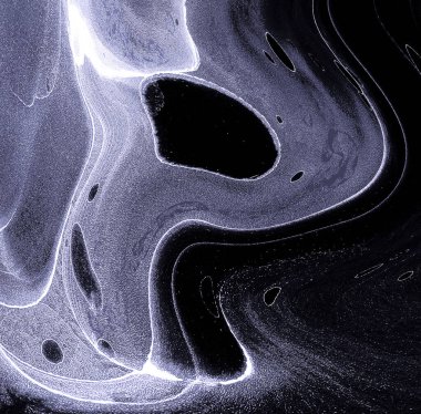 Alkol mürekkebinin sunduğu yüksek kaliteli akış sanatı tasarımcıya modern bir soyut arkaplan sağlar..