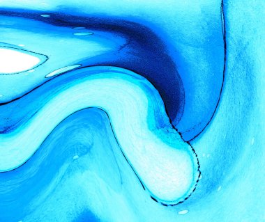 Alkol mürekkebinin sunduğu yüksek kaliteli akış sanatı tasarımcıya modern bir soyut arkaplan sağlar..