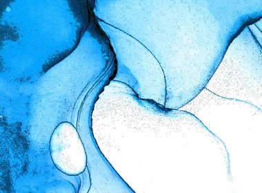 Alkol mürekkebinin sunduğu yüksek kaliteli akış sanatı tasarımcıya modern bir soyut arkaplan sağlar..