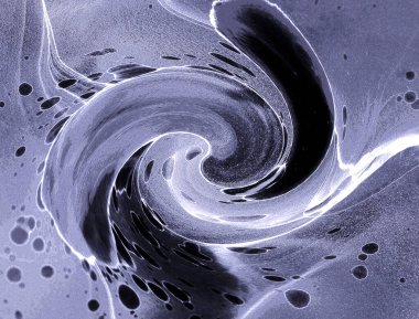 Alkol mürekkebinin sunduğu yüksek kaliteli akış sanatı tasarımcıya modern bir soyut arkaplan sağlar..