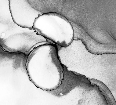 Alkol mürekkebinin sunduğu yüksek kaliteli akış sanatı tasarımcıya modern bir soyut arkaplan sağlar..