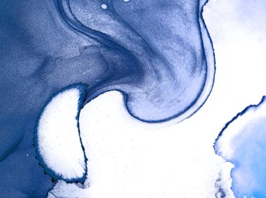 Alkol mürekkebinin sunduğu yüksek kaliteli akış sanatı tasarımcıya modern bir soyut arkaplan sağlar..