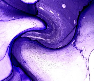 Alkol mürekkebinin sunduğu yüksek kaliteli akış sanatı tasarımcıya modern bir soyut arkaplan sağlar..