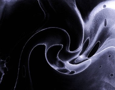 Alkol mürekkebinin sunduğu yüksek kaliteli akış sanatı tasarımcıya modern bir soyut arkaplan sağlar..