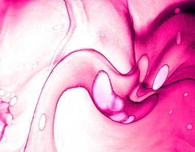 Alkol mürekkebinin sunduğu yüksek kaliteli akış sanatı tasarımcıya modern bir soyut arkaplan sağlar..