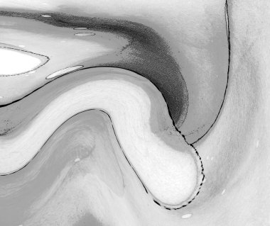 Alkol mürekkebinin sunduğu yüksek kaliteli akış sanatı tasarımcıya modern bir soyut arkaplan sağlar..