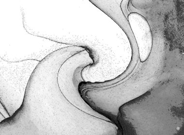 Alkol mürekkebinin sunduğu yüksek kaliteli akış sanatı tasarımcıya modern bir soyut arkaplan sağlar..