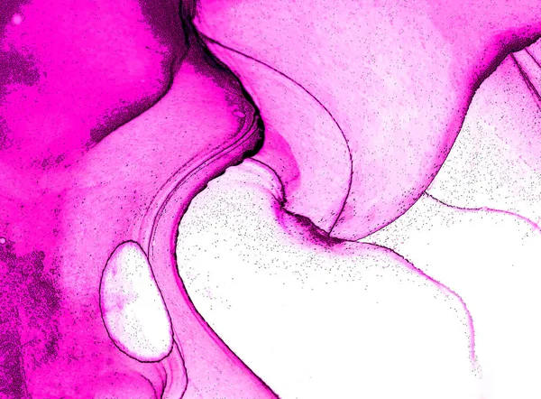 Alkol mürekkebinin sunduğu yüksek kaliteli akış sanatı tasarımcıya modern bir soyut arkaplan sağlar..