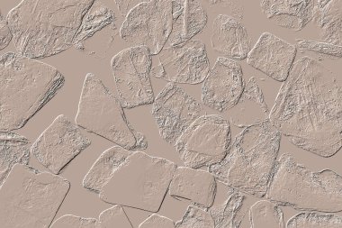 Seramik duvarın ve yerdeki fayansların dokusu. İç dekorasyon. 3 boyutlu grafikler için kusursuz doku haritası. Duvar kağıdı, tekstil, web sayfası arkaplanı.