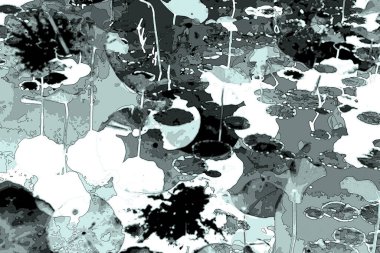 Nilüfer yaprakları ve nilüfer yapraklarıyla sunulan zarif desenli tasarım.