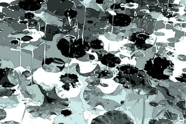 Nilüfer yaprakları ve nilüfer yapraklarıyla sunulan zarif desenli tasarım.