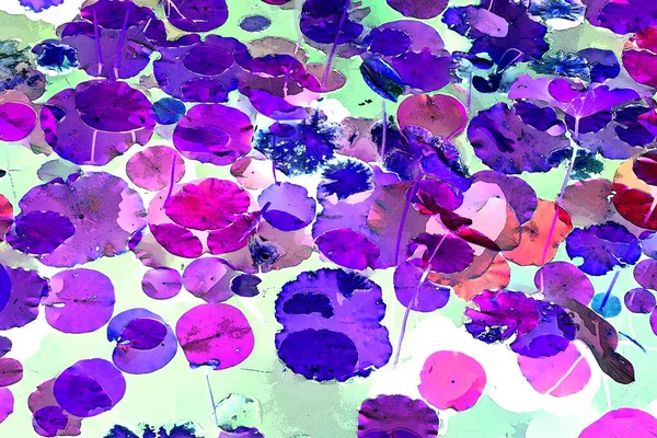 Nilüfer yaprakları ve nilüfer yapraklarıyla sunulan zarif desenli tasarım.