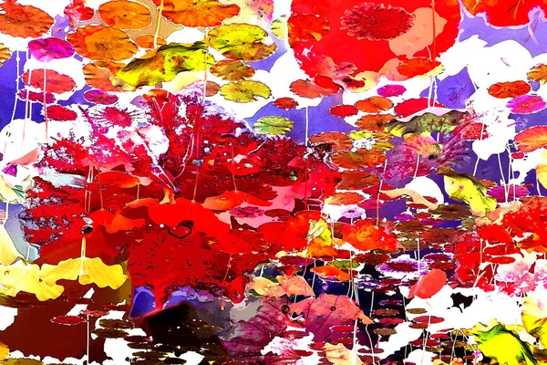 Nilüfer yaprakları ve nilüfer yapraklarıyla sunulan zarif desenli tasarım.