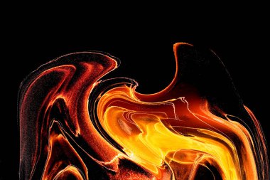 Alkol mürekkebi teknikli doğal akışkan resim. Yumuşak rüya renkleri şeffaf dalgalı çizgiler oluşturur.