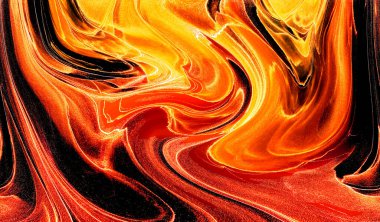 Alkol mürekkebi teknikli doğal akışkan resim. Yumuşak rüya renkleri şeffaf dalgalı çizgiler oluşturur.