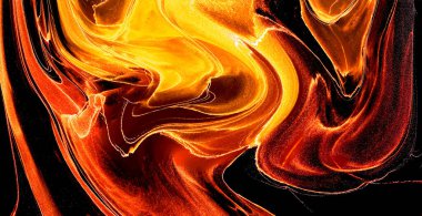 Alkol mürekkebi teknikli doğal akışkan resim. Yumuşak rüya renkleri şeffaf dalgalı çizgiler oluşturur.