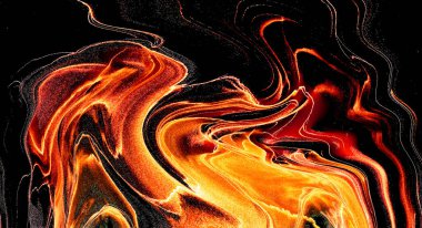 Alkol mürekkebi teknikli doğal akışkan resim. Yumuşak rüya renkleri şeffaf dalgalı çizgiler oluşturur.