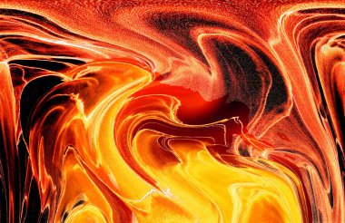 Alkol mürekkebi teknikli doğal akışkan resim. Yumuşak rüya renkleri şeffaf dalgalı çizgiler oluşturur.