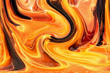 Alkol mürekkebi teknikli doğal akışkan resim. Yumuşak rüya renkleri şeffaf dalgalı çizgiler oluşturur.