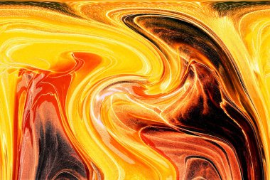 Alkol mürekkebi teknikli doğal akışkan resim. Yumuşak rüya renkleri şeffaf dalgalı çizgiler oluşturur.