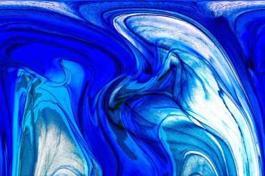 Alkol mürekkebi teknikli doğal akışkan resim. Yumuşak rüya renkleri şeffaf dalgalı çizgiler oluşturur.