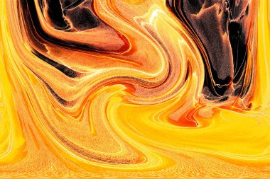 Alkol mürekkebi teknikli doğal akışkan resim. Yumuşak rüya renkleri şeffaf dalgalı çizgiler oluşturur.