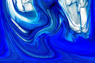 Alkol mürekkebi teknikli doğal akışkan resim. Yumuşak rüya renkleri şeffaf dalgalı çizgiler oluşturur.