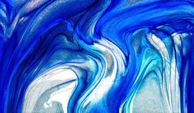 Alkol mürekkebi teknikli doğal akışkan resim. Yumuşak rüya renkleri şeffaf dalgalı çizgiler oluşturur.