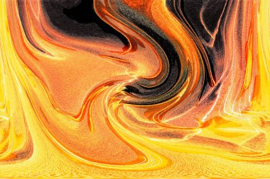 Alkol mürekkebi teknikli doğal akışkan resim. Yumuşak rüya renkleri şeffaf dalgalı çizgiler oluşturur.