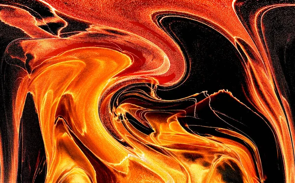 Alkol mürekkebi teknikli doğal akışkan resim. Yumuşak rüya renkleri şeffaf dalgalı çizgiler oluşturur.