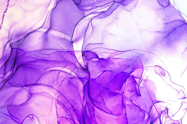 Alkol mürekkebi teknikli doğal akışkan resim. Yumuşak rüya renkleri şeffaf dalgalı çizgiler oluşturur.