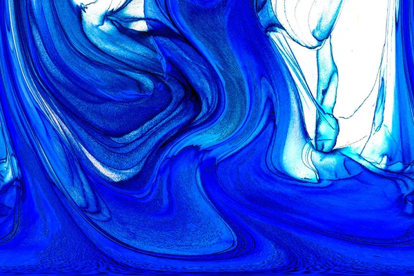 Alkol mürekkebi teknikli doğal akışkan resim. Yumuşak rüya renkleri şeffaf dalgalı çizgiler oluşturur.