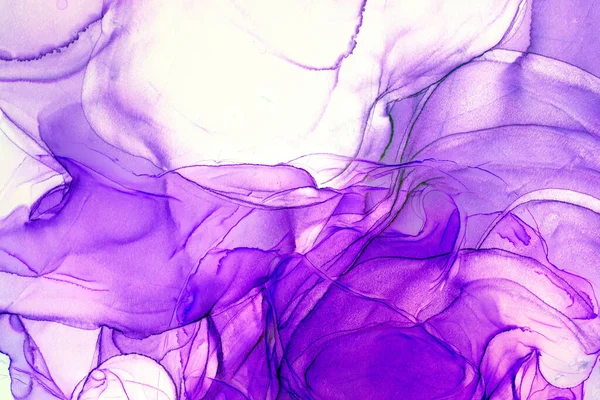 Alkol mürekkebi teknikli doğal akışkan resim. Yumuşak rüya renkleri şeffaf dalgalı çizgiler oluşturur.