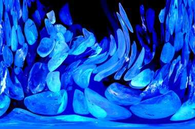 Pembe. Yeşil. Mavi. Mor. Kahverengi. Doğal Kuvars. Buz küpü biçimi arkaplanı