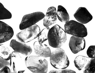 Kristal enine kesit arkaplanı. Doğal saydam agat kristal yüzey dilimi. Madenin makro yakın çekimi, soyut yapı