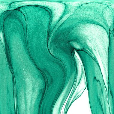 Alkol mürekkebi teknikli doğal akışkan resim. Yumuşak rüya renkleri şeffaf dalgalı çizgiler oluşturur.