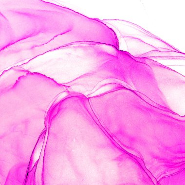 Alkol mürekkebi teknikli doğal akışkan resim. Yumuşak rüya renkleri şeffaf dalgalı çizgiler oluşturur.