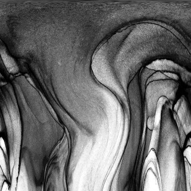 Alkol mürekkebi teknikli doğal akışkan resim. Yumuşak rüya renkleri şeffaf dalgalı çizgiler oluşturur.