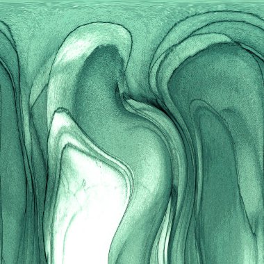 Alkol mürekkebi teknikli doğal akışkan resim. Yumuşak rüya renkleri şeffaf dalgalı çizgiler oluşturur.