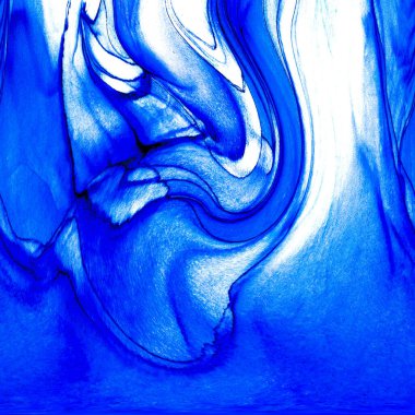 Alkol mürekkebi teknikli doğal akışkan resim. Yumuşak rüya renkleri şeffaf dalgalı çizgiler oluşturur.