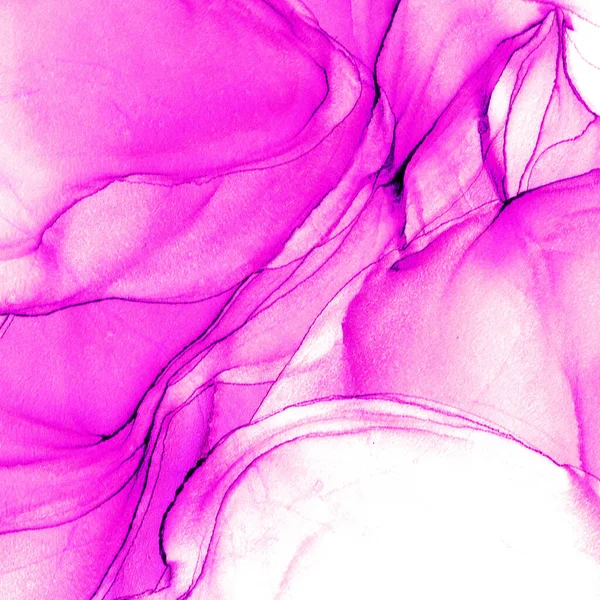 Alkol mürekkebi teknikli doğal akışkan resim. Yumuşak rüya renkleri şeffaf dalgalı çizgiler oluşturur.
