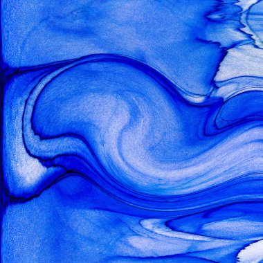 Alkol mürekkebi teknikli doğal akışkan resim. Yumuşak rüya renkleri şeffaf dalgalı çizgiler oluşturur.