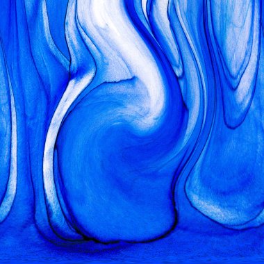 Alkol mürekkebi teknikli doğal akışkan resim. Yumuşak rüya renkleri şeffaf dalgalı çizgiler oluşturur.