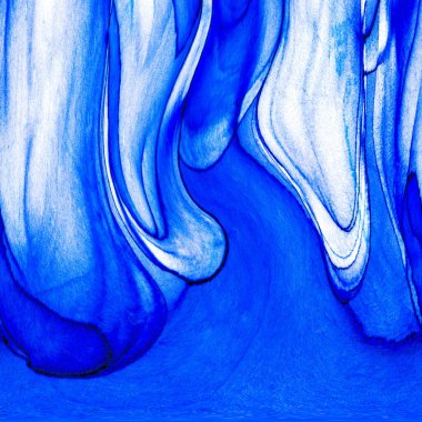 Alkol mürekkebi teknikli doğal akışkan resim. Yumuşak rüya renkleri şeffaf dalgalı çizgiler oluşturur.