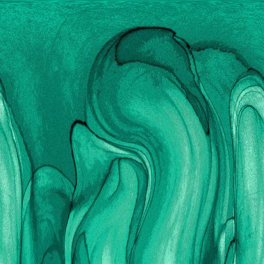 Alkol mürekkebi teknikli doğal akışkan resim. Yumuşak rüya renkleri şeffaf dalgalı çizgiler oluşturur.