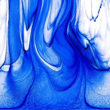 Alkol mürekkebi teknikli doğal akışkan resim. Yumuşak rüya renkleri şeffaf dalgalı çizgiler oluşturur.